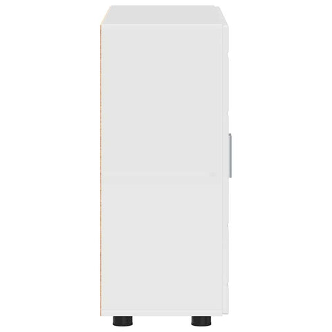 vidaXL Sideboard High gloss white 55.5 x 29 x 100 cm Engineered wood