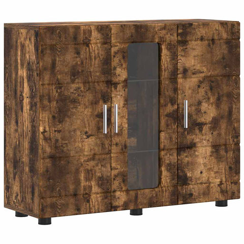 vidaXL Sideboard Smoked oak 55.5 x 29 x 100 cm Engineered wood