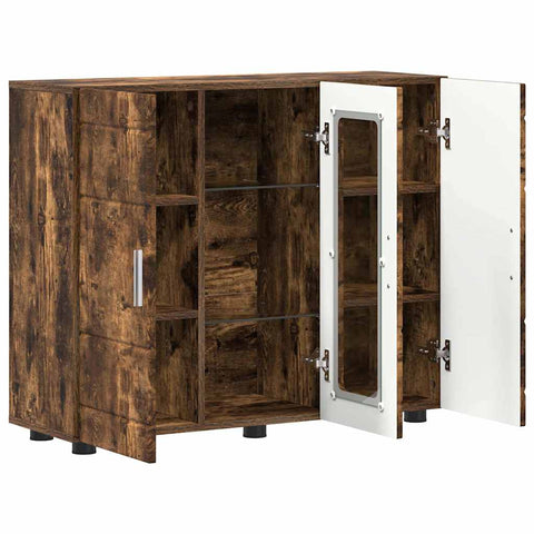 vidaXL Sideboard Smoked oak 55.5 x 29 x 100 cm Engineered wood