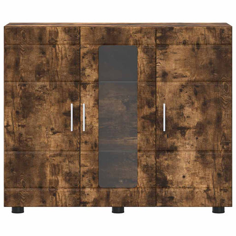 vidaXL Sideboard Smoked oak 55.5 x 29 x 100 cm Engineered wood