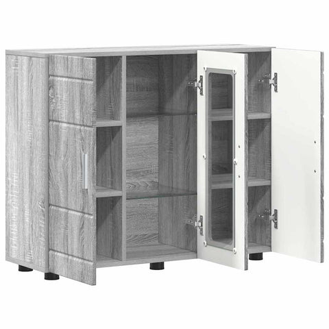 vidaXL Sideboard Grey sonoma 55.5 x 29 x 100 cm Engineered wood