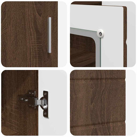vidaXL Sideboard Brown oak 55.5 x 29 x 100 cm Engineered wood