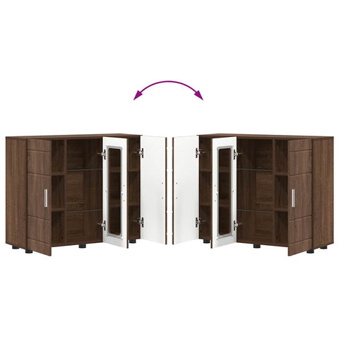 vidaXL Sideboard Brown oak 55.5 x 29 x 100 cm Engineered wood