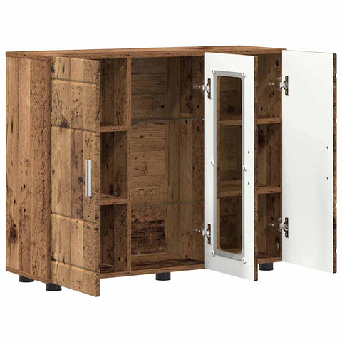 vidaXL Sideboard with Door Old wood 55.5 x 29 x 100 cm Engineered wood