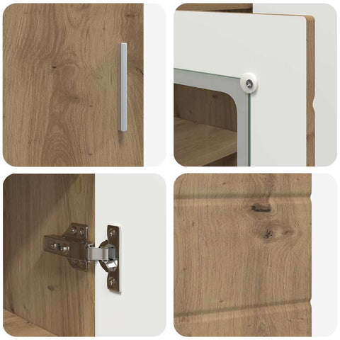 vidaXL Sideboard Artisan oak 55.5 x 29 x 100 cm Engineered wood
