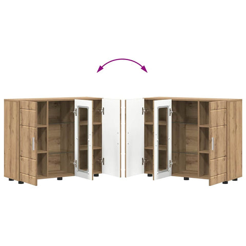 vidaXL Sideboard Artisan oak 55.5 x 29 x 100 cm Engineered wood
