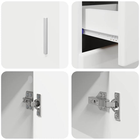 vidaXL Sideboard with Shelf White 88.5 x 30.5 x 73 cm Engineered Wood