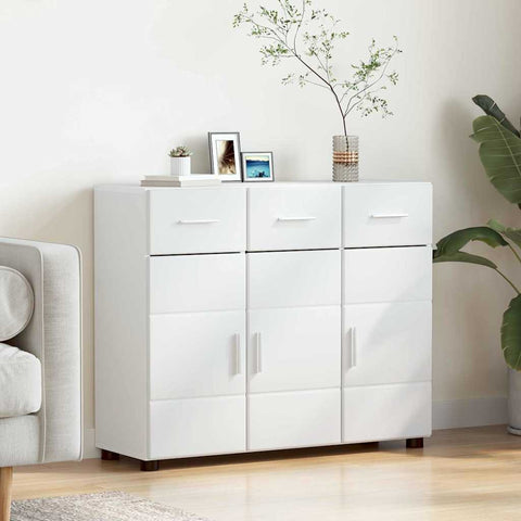 vidaXL Sideboard with Shelf White 88.5 x 30.5 x 73 cm Engineered Wood