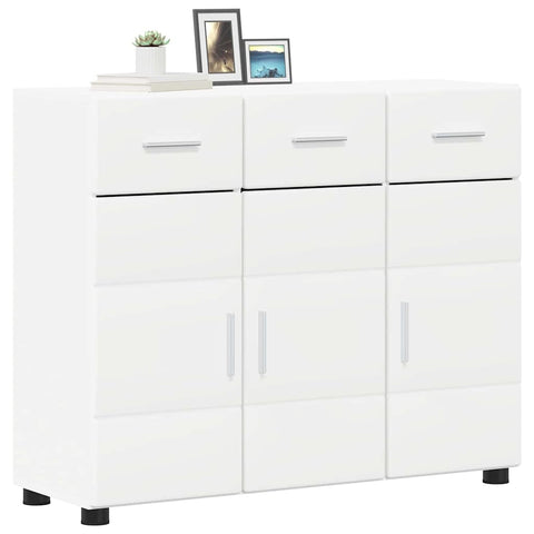 vidaXL Sideboard with Shelf White 88.5 x 30.5 x 73 cm Engineered Wood