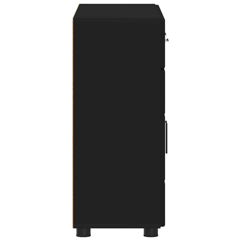 vidaXL Sideboard with Shelf Black 88.5 x 30.5 x 73 cm Engineered Wood