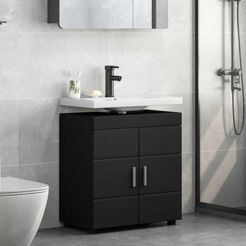 vidaXL Bathroom Basin Cabinet Black 60 x 34 x 63 cm Engineered wood