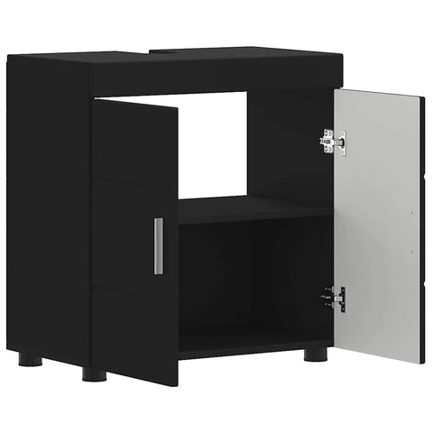 vidaXL Bathroom Basin Cabinet Black 60 x 34 x 63 cm Engineered wood