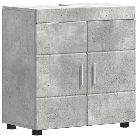 vidaXL Bathroom Basin Cabinet with Door Concrete grey 60 x 34 x 63 cm