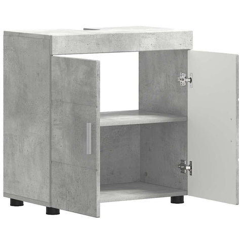 vidaXL Bathroom Basin Cabinet with Door Concrete grey 60 x 34 x 63 cm