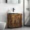 vidaXL Bathroom Basin Cabinet with Storage Smoked oak 60 x 34 x 63 cm