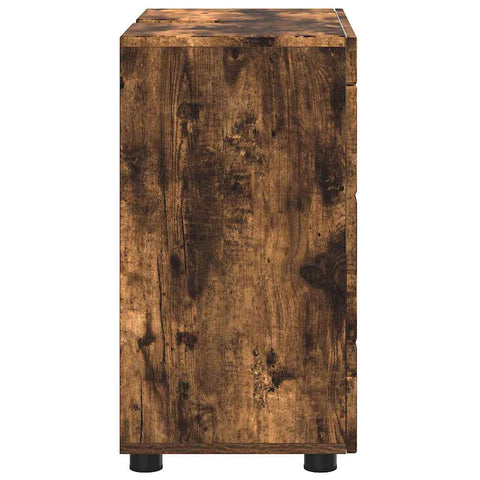 vidaXL Bathroom Basin Cabinet with Storage Smoked oak 60 x 34 x 63 cm