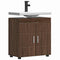 vidaXL Bathroom Basin Cabinet with Storage Brown oak 60 x 34 x 63 cm