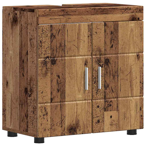 vidaXL Bathroom Basin Cabinet Old wood 60 x 34 x 63 cm Engineered wood