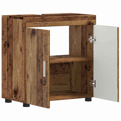 vidaXL Bathroom Basin Cabinet Old wood 60 x 34 x 63 cm Engineered wood