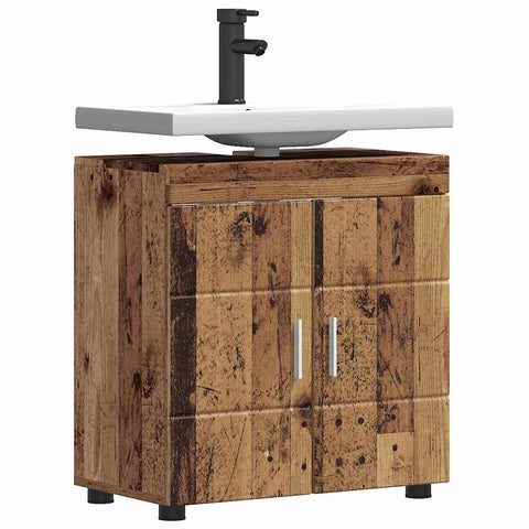 vidaXL Bathroom Basin Cabinet Old wood 60 x 34 x 63 cm Engineered wood