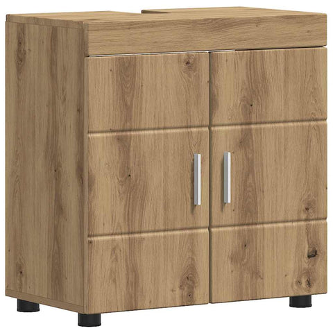 vidaXL Bathroom Basin Cabinet with Storage Artisan oak 60 x 34 x 63 cm