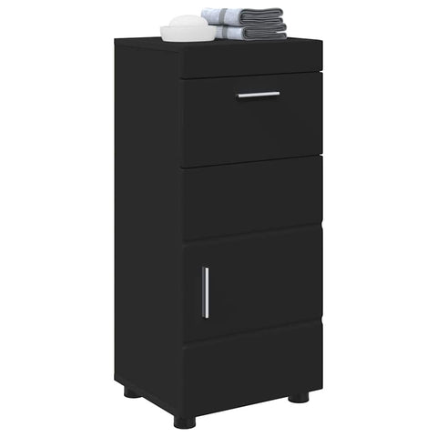 vidaXL Bathroom Cabinet Black 37 x 31.5 x 82 cm Engineered wood