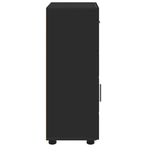 vidaXL Bathroom Cabinet Black 37 x 31.5 x 82 cm Engineered wood