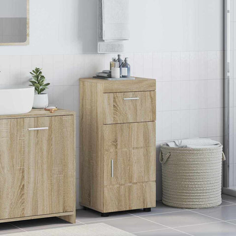 vidaXL Bathroom Cabinet Sonoma oak 37 x 31.5 x 82 cm Engineered wood