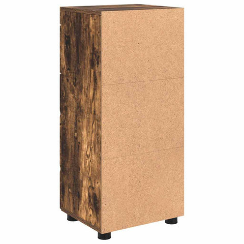 vidaXL Bathroom Cabinet Smoked oak 37 x 31.5 x 82 cm Engineered wood