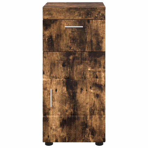 vidaXL Bathroom Cabinet Smoked oak 37 x 31.5 x 82 cm Engineered wood
