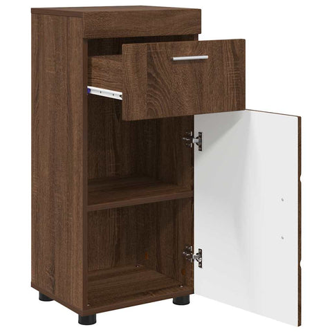 vidaXL Bathroom Cabinet Set TULUM Brown Oak 37 x 31.5 x 82 cm