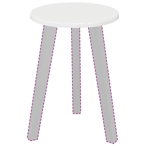 vidaXL Table Top High gloss white 30 x 30 x 1.5 cm Engineered wood