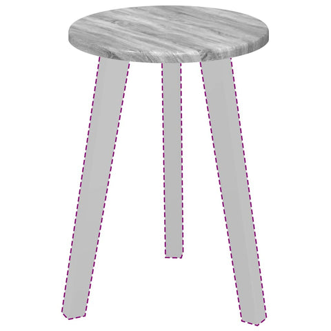 vidaXL Table Top Grey sonoma 30 x 30 x 1.5 cm Engineered wood