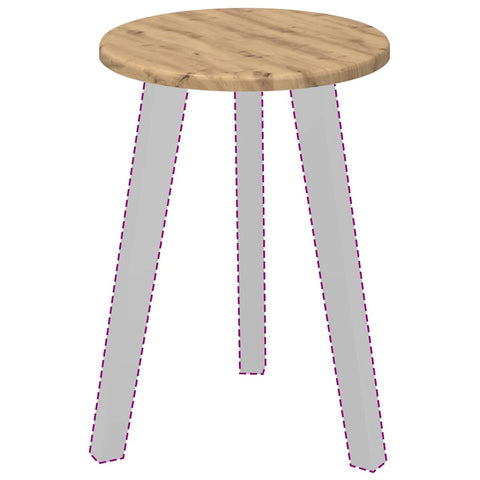 vidaXL Table Top Artisan oak 30 x 30 x 1.5 cm Engineered wood
