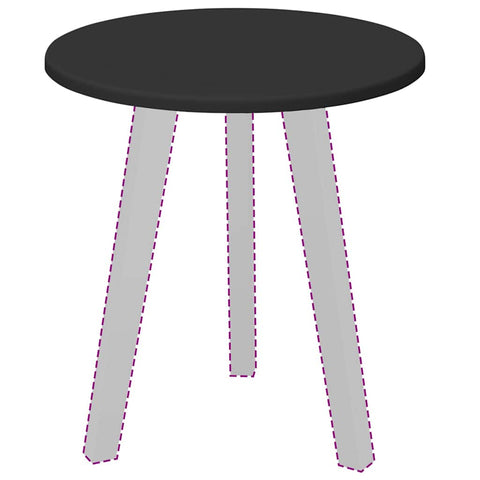 vidaXL Table Top Black 40 x 40 x 1.5 cm Engineered wood
