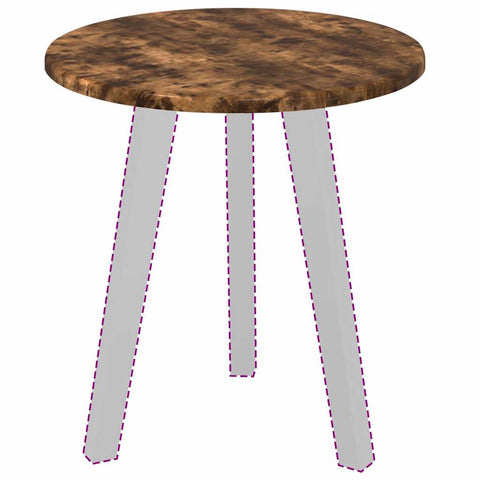 vidaXL Table Top Smoked oak 40 x 40 x 1.5 cm Engineered wood