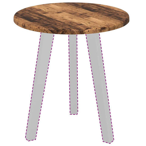 vidaXL Table Top Old wood 40 x 40 x 1.5 cm Engineered wood