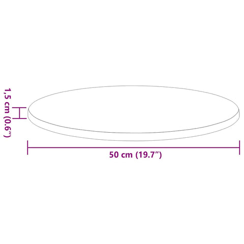 vidaXL Table Top Sonoma oak 50 x 50 x 1.5 cm Engineered wood