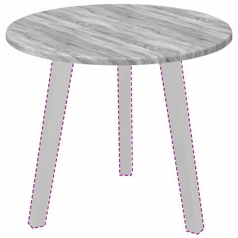 vidaXL Table Top Grey sonoma 50 x 50 x 1.5 cm Engineered wood