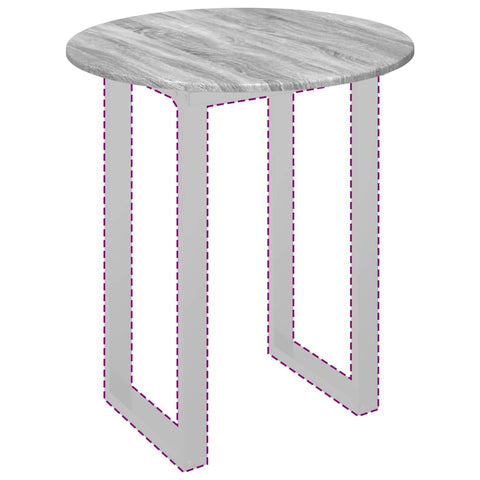 vidaXL Table Top Grey sonoma 70 x 70 x 1.5 cm Engineered wood