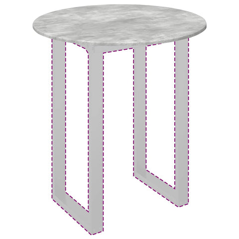 vidaXL Table Top Concrete grey 80 x 80 x 1.5 cm Engineered wood