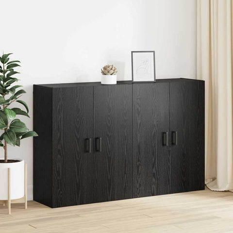 vidaXL Wall Mounted Cabinets 2 pcs Black oak 69.5 x 34 x 90 cm