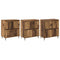 vidaXL Sideboards 3 pcs Old wood 180 x 35 x 70 cm Engineered wood