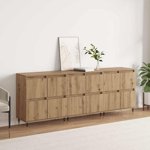 vidaXL Sideboards 3 pcs Artisan oak 180 x 35 x 70 cm Engineered wood