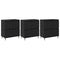 vidaXL Sideboards 3 pcs Black oak 180 x 35 x 70 cm Engineered wood
