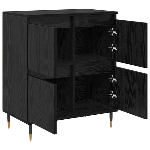 vidaXL Sideboards 3 pcs Black oak 180 x 35 x 70 cm Engineered wood