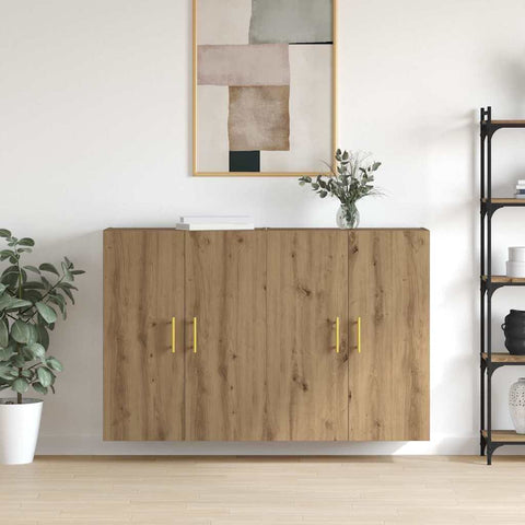 vidaXL Wall Mounted Cabinets 2 pcs Artisan oak 69.5 x 34 x 90 cm