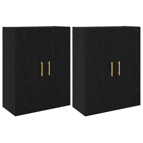 vidaXL Wall Mounted Cabinets 2 pcs Black oak 69.5 x 34 x 90 cm