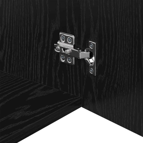 vidaXL Storage Cabinet Black oak 80 x 41 x 225 cm Engineered wood