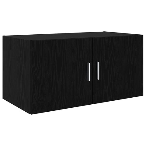 vidaXL Storage Cabinet Black oak 80 x 41 x 225 cm Engineered wood